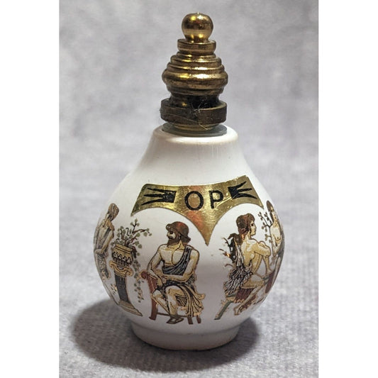 Vintage Greek Hand Painted Perfume Bottle