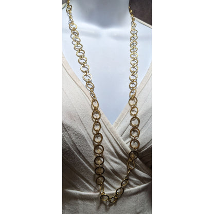 Gold-Tone Circle Link Chain Necklace