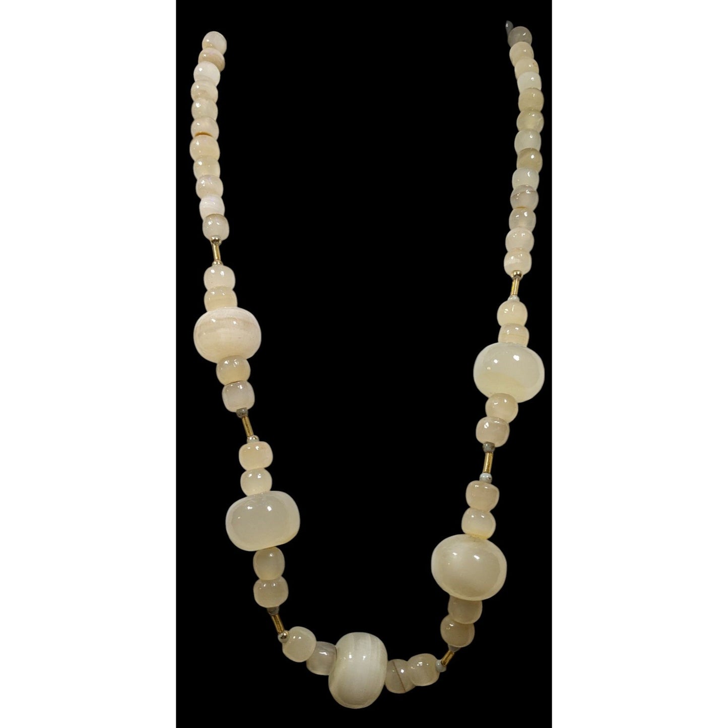 Vintage Chunky Mexican Onyx Beaded Necklace