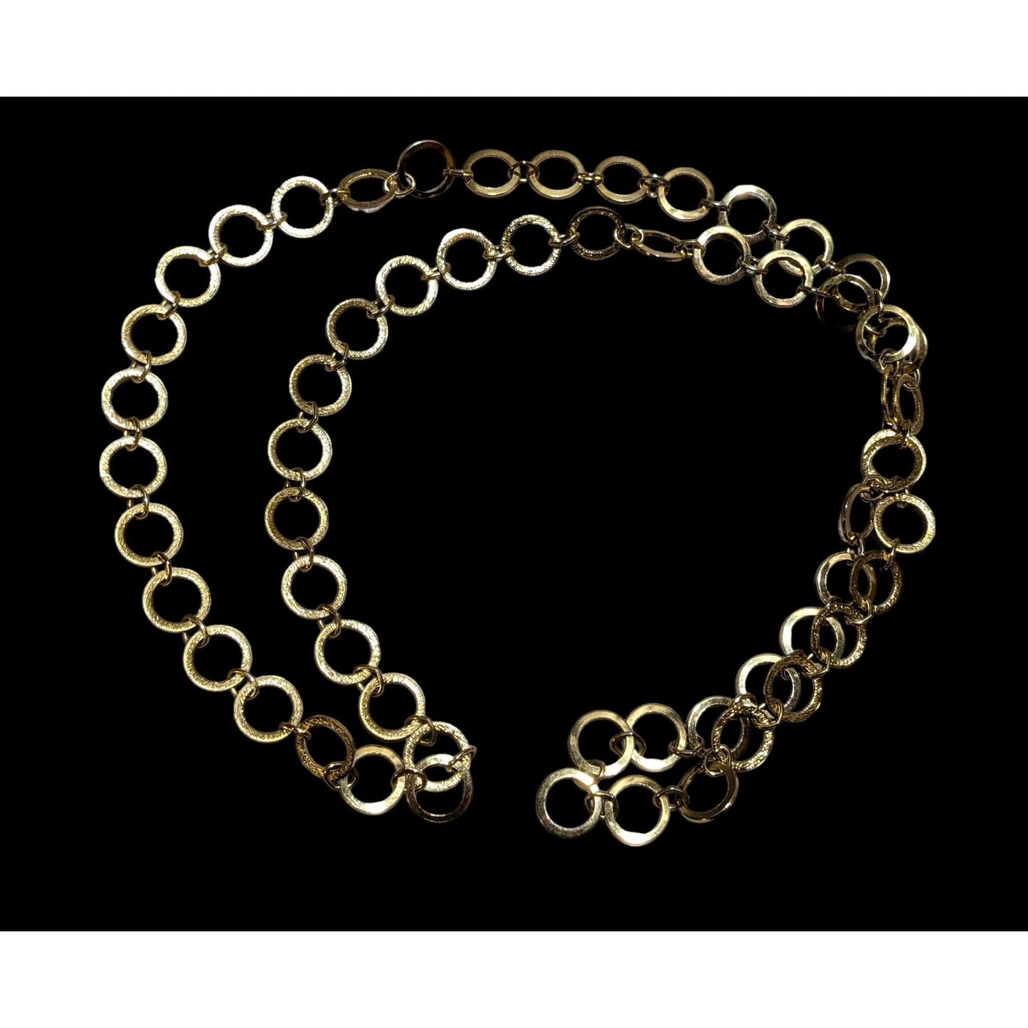 Gold-Tone Circle Link Chain Necklace