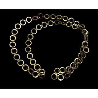 Gold-Tone Circle Link Chain Necklace