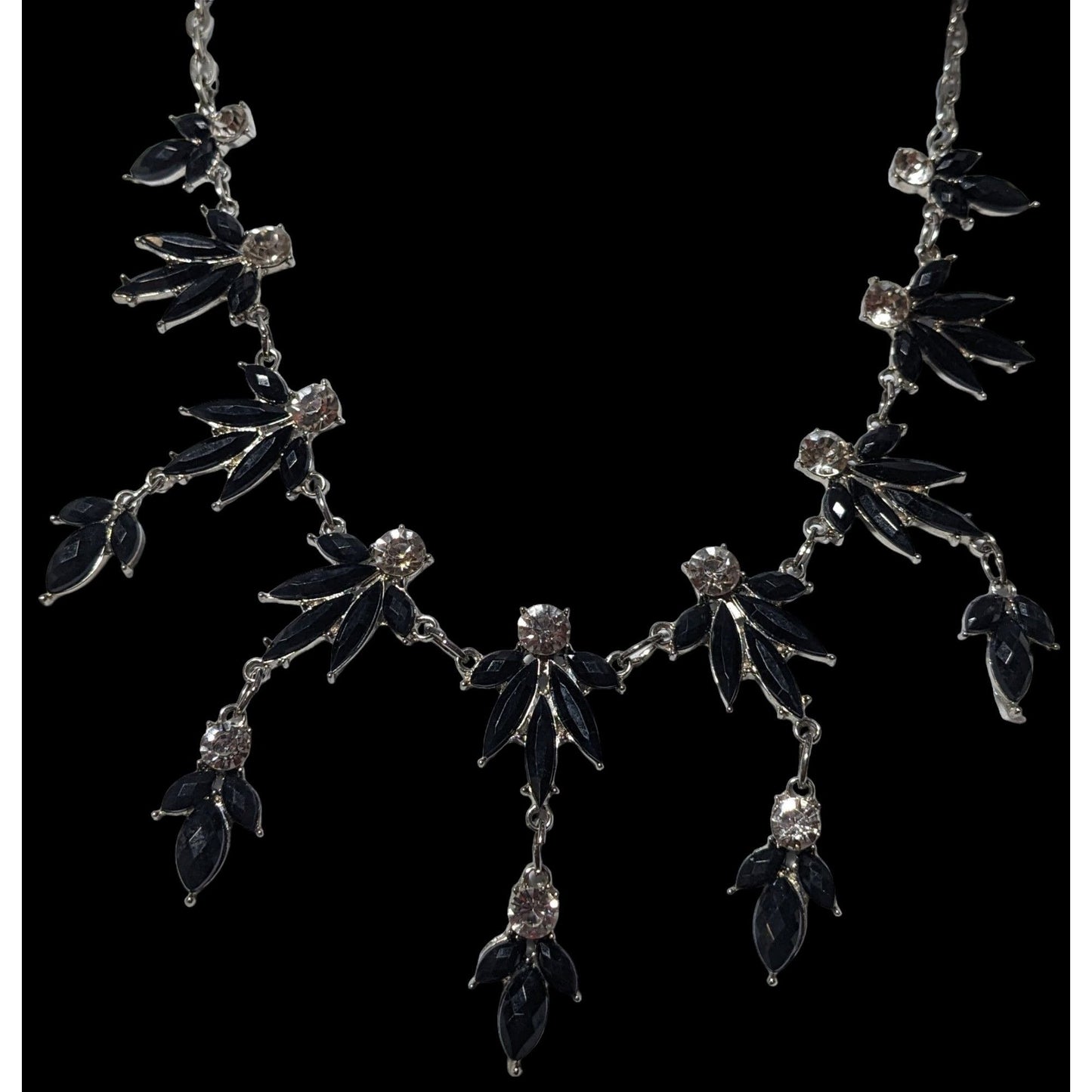 Charming Charlie Gothic Gemmed Fringe Necklace