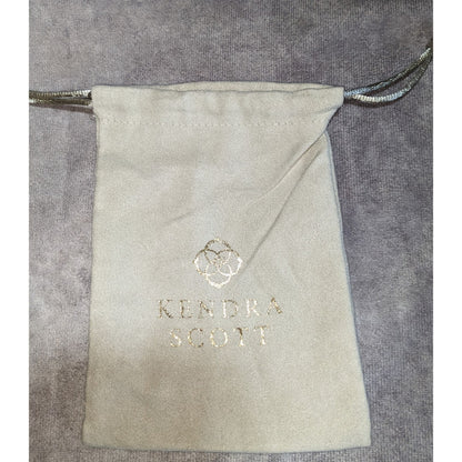 Coquette Luxe Kendra Scott Jewelry Dust Bag Drawstring Pouch Cream Gold Logo