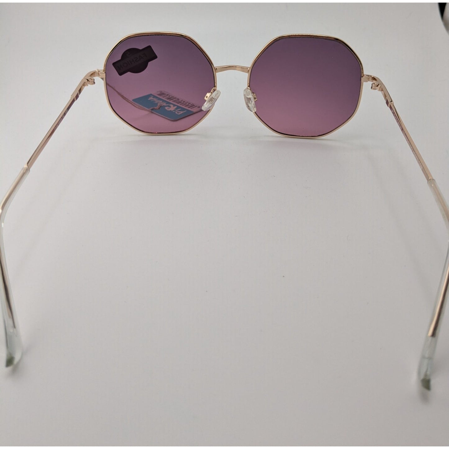 Piranha Octagonal Sunglasses NWT Purple Gold Retro Geometric Shades