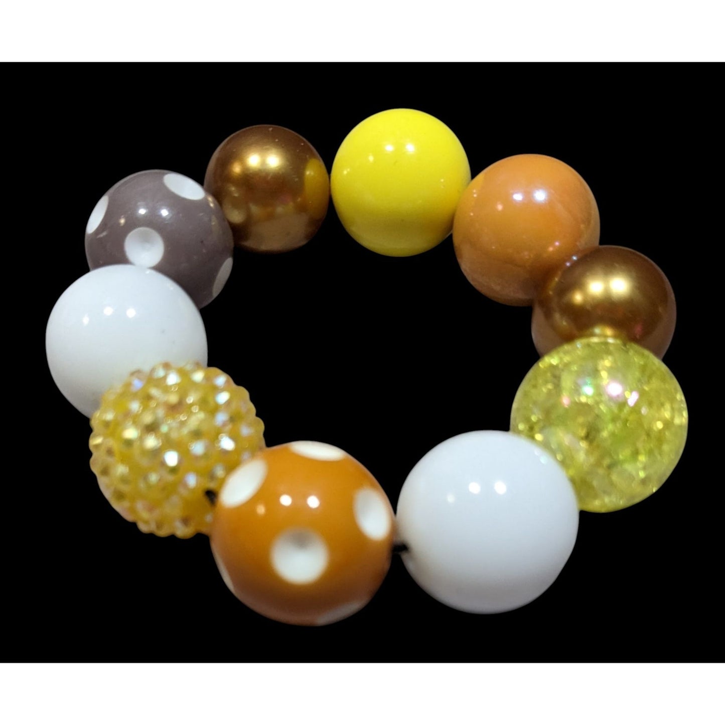 Chunky Summery Bubble Gum Beaded Stretch Bracelet