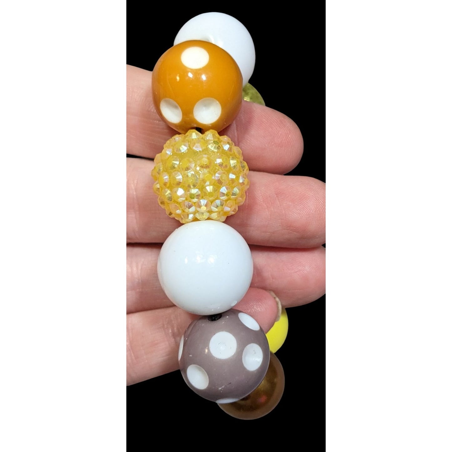 Chunky Summery Bubble Gum Beaded Stretch Bracelet