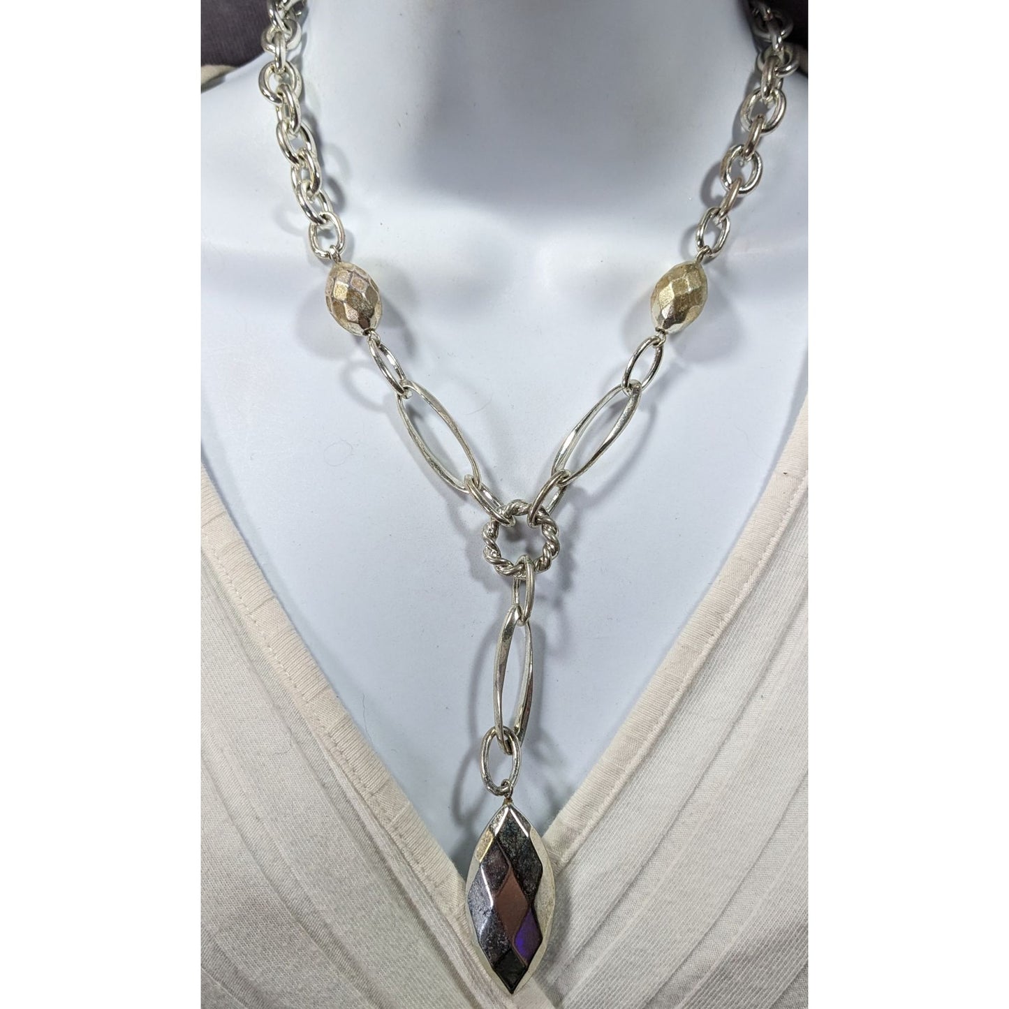 Chunky Glam Silver Tone & Statement Necklace