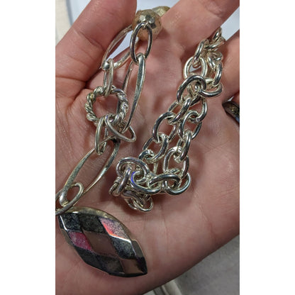 Chunky Glam Silver Tone & Statement Necklace