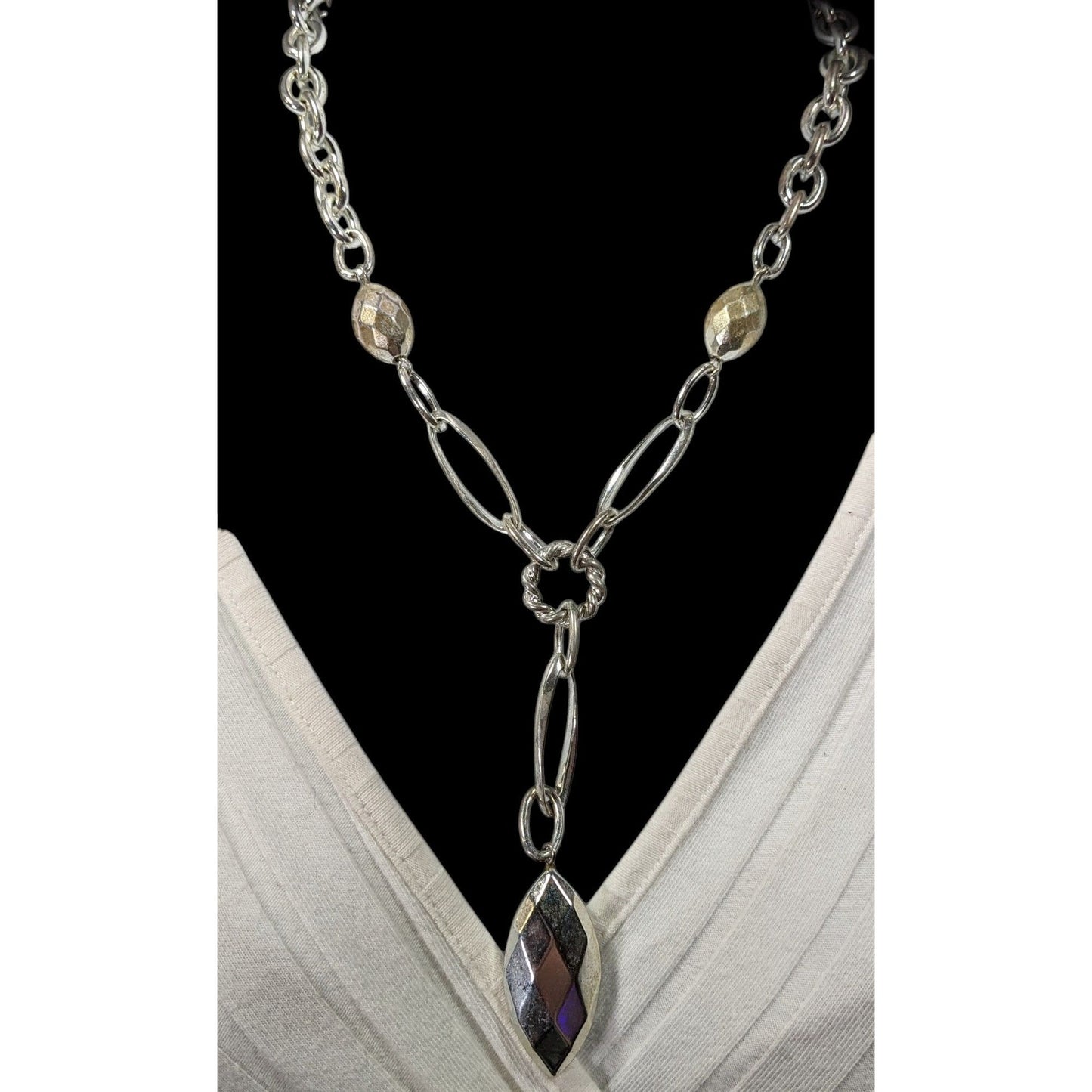 Chunky Glam Silver Tone & Statement Necklace