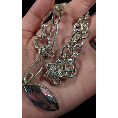 Chunky Glam Silver Tone & Statement Necklace