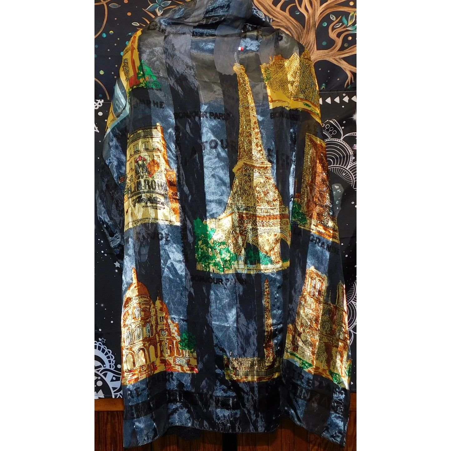 Welcome To Paris Striped Lightweight Sheer Scarf