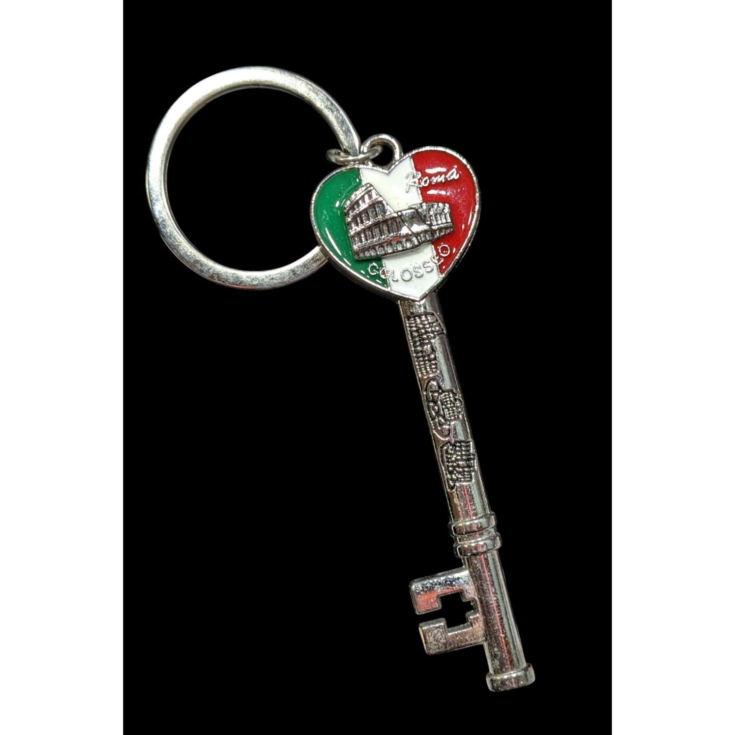 Rome Italy Souvenir Double Sided Key Shaped Keychain