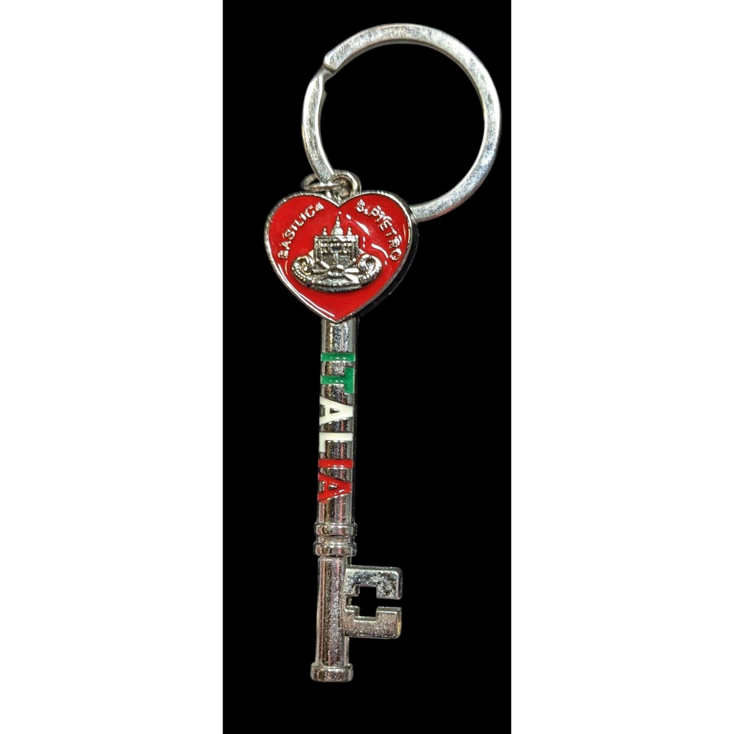 Rome Italy Souvenir Double Sided Key Shaped Keychain