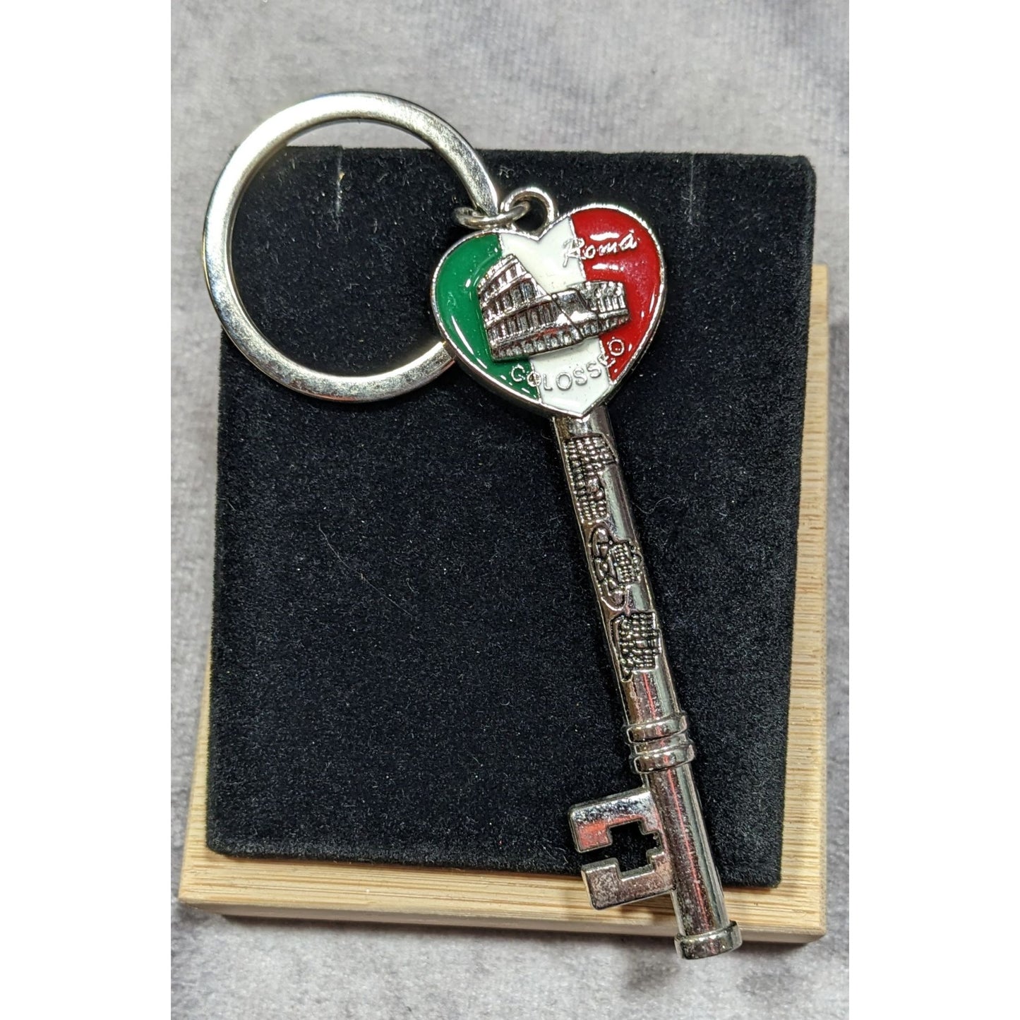 Rome Italy Souvenir Double Sided Key Shaped Keychain
