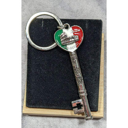 Rome Italy Souvenir Double Sided Key Shaped Keychain