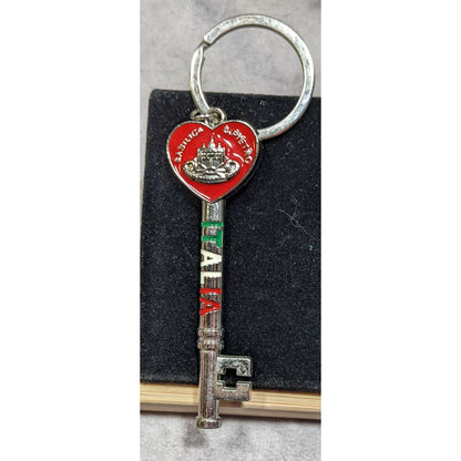 Rome Italy Souvenir Double Sided Key Shaped Keychain