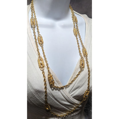 Vintage Camrose & Kross Jackie Kennedy Gold Paperclip Necklace