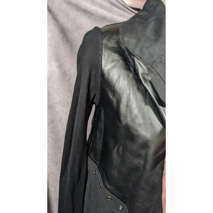 Cliche Gothic Faux Suede Grommet Accent Cardigan