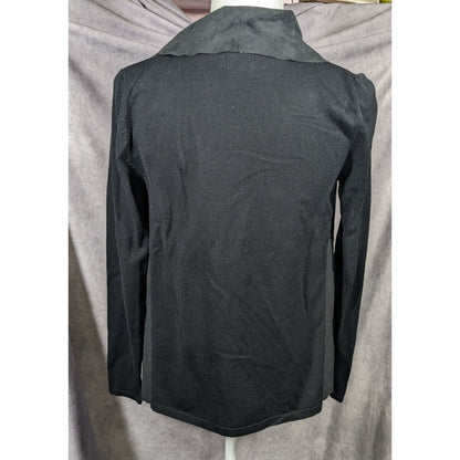 Cliche Gothic Faux Suede Grommet Accent Cardigan