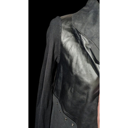 Cliche Gothic Faux Suede Grommet Accent Cardigan