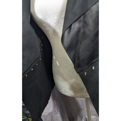Cliche Gothic Faux Suede Grommet Accent Cardigan