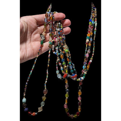 Multilayer Rainbow Glass Necklace