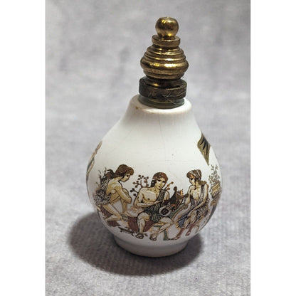 Vintage Greek Hand Painted Perfume Bottle