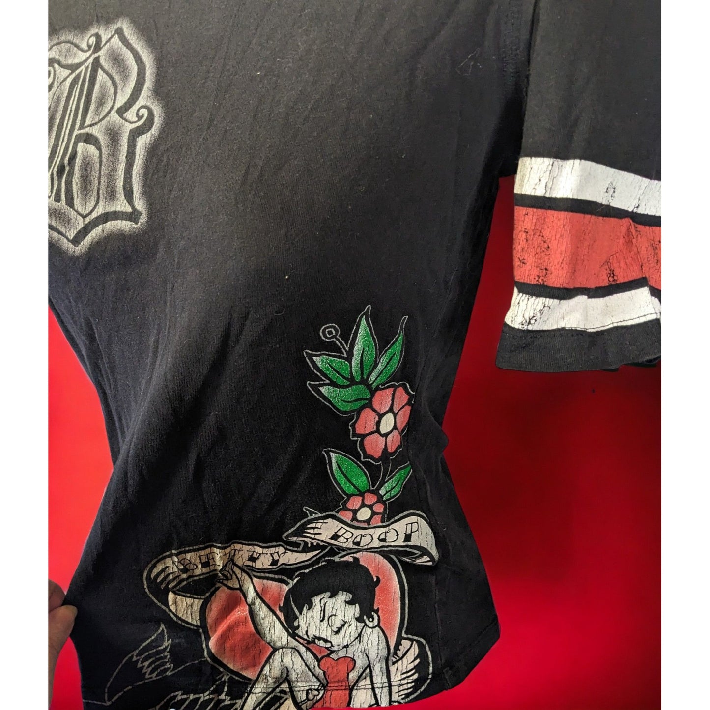 Betty Boop Sports Style Distressed Tee