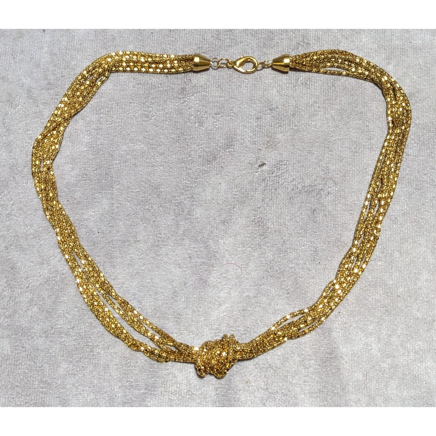 Glam Gold Multilayer Knotted Chain Necklace