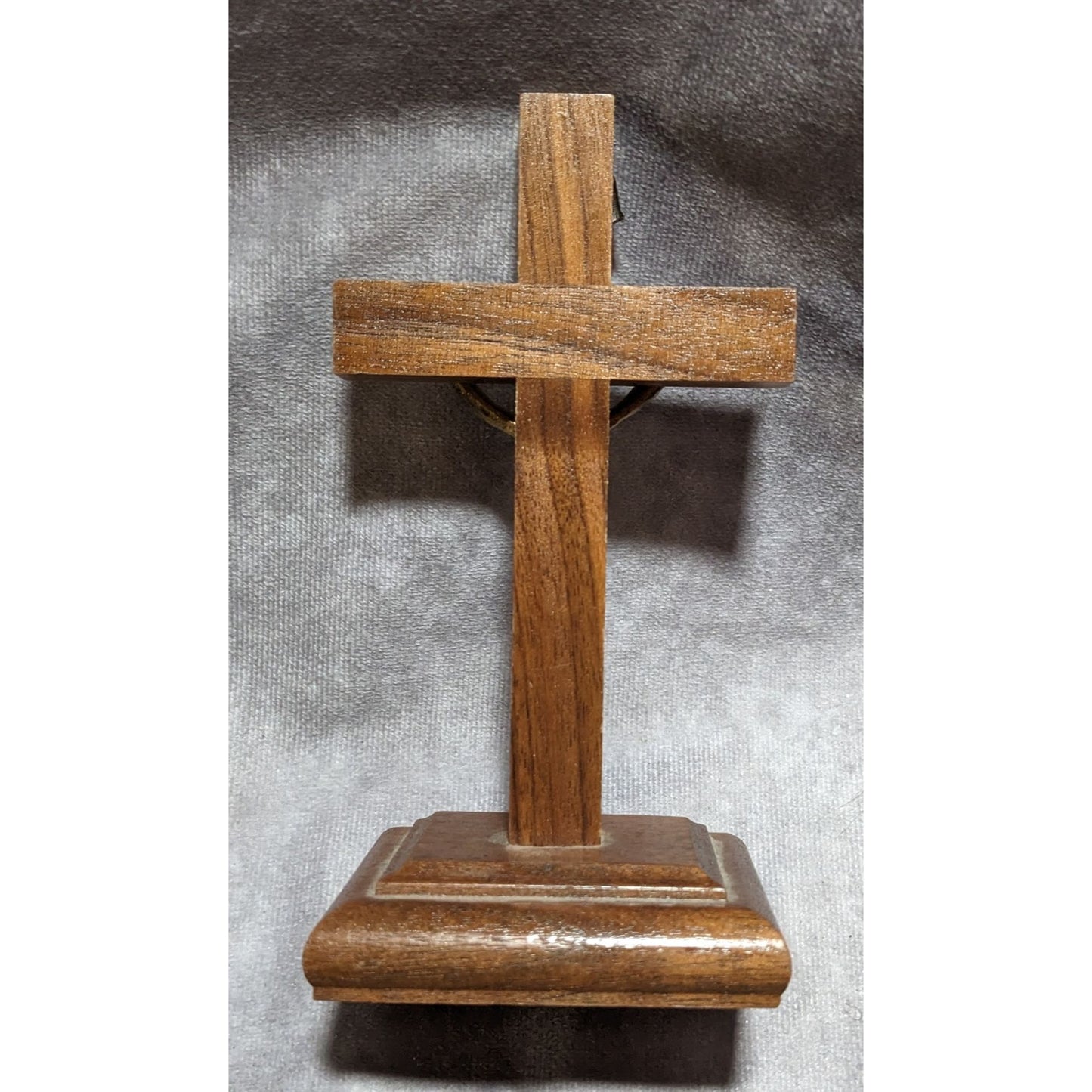 Vintage Jesus Wooden Standing Cross