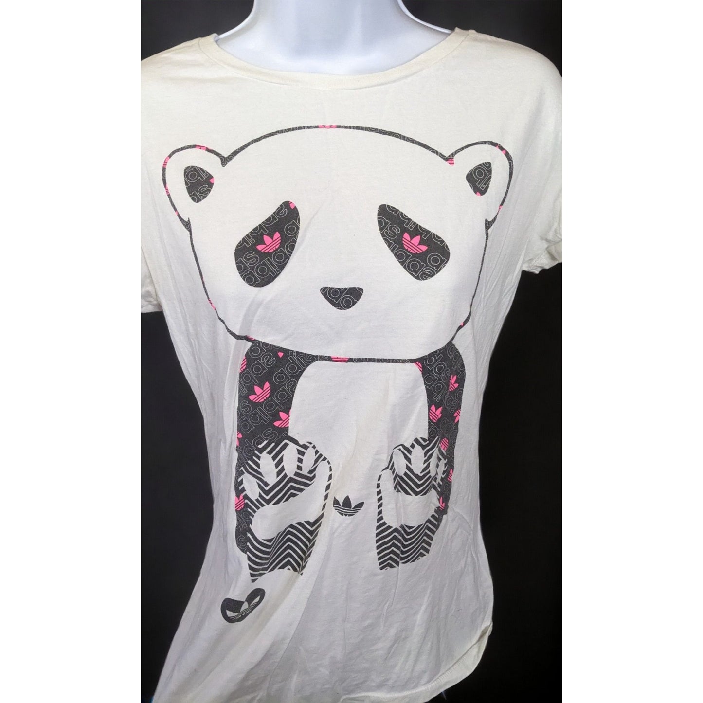 Jeremy Scott Adidas Rare Pink And Black Panda Shirt