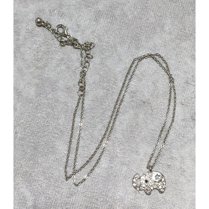 Minimalist Rhinestone Elephant Necklace
