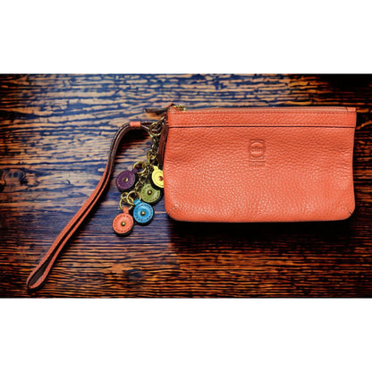 CFM The Power Of Flight Orange Leather Wristlet