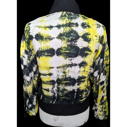 KTZ Tie Dye Black Yellow And White Lightweight Jacket Size Small
