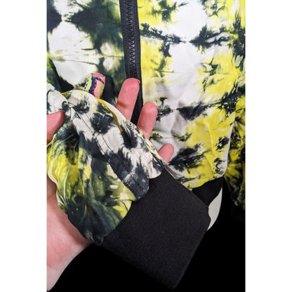 KTZ Tie Dye Black Yellow And White Lightweight Jacket Size Small