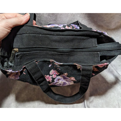 Robin Ruth Gothic Floral Boston Zipper Tote