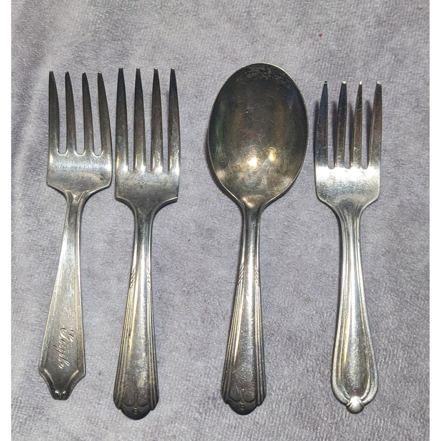 Vintage Silver Baby Cutlery (4)