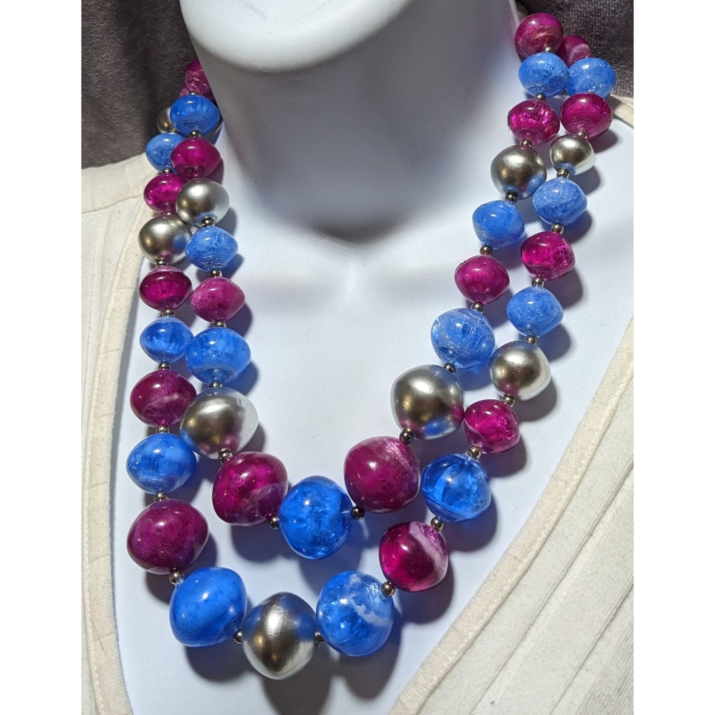 Vintage Marvella Chunky Beaded Necklace