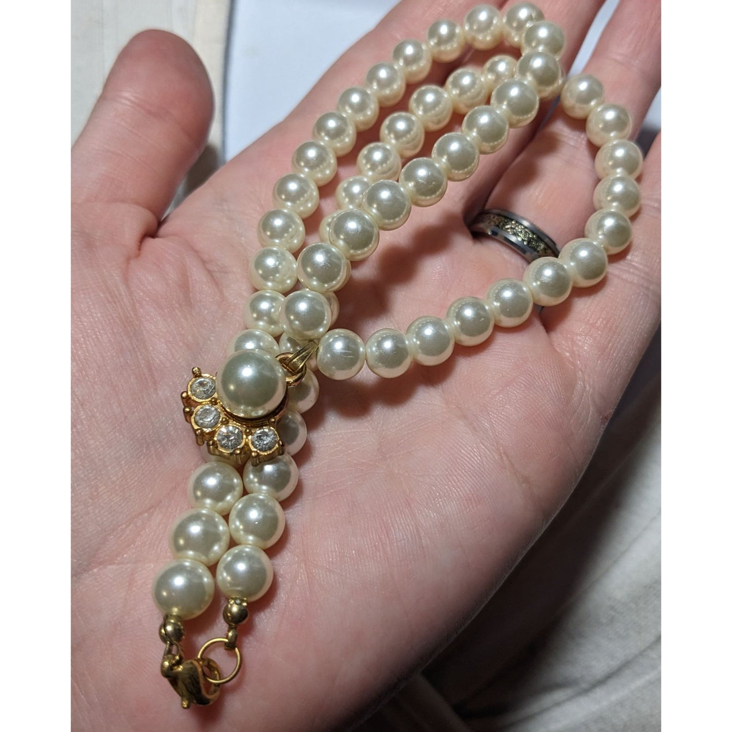 Vintage Regency Style Pearl Bridal Necklace