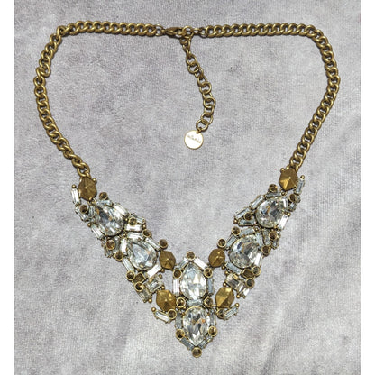 Stella & Dot Gold Gemmed Statement Necklace