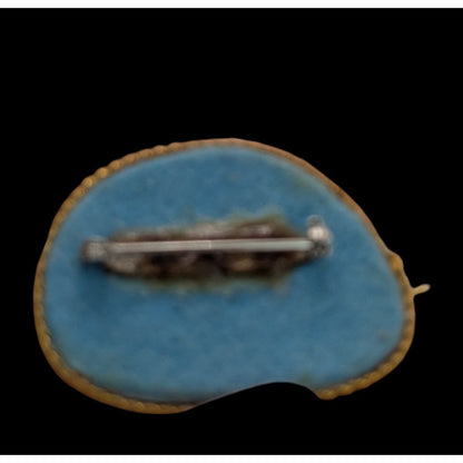 Handmade Victorian Style Upcycled Glasses Lens Brooch With Painted Scene Of Woman & Child By Pond