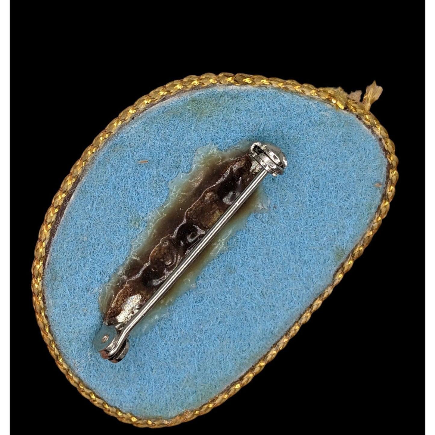 Handmade Victorian Style Upcycled Glasses Lens Brooch With Painted Scene Of Woman & Child By Pond