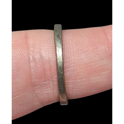 Elegant Gothic Silver Tone Ring With Black And Clear Stones Size 6 3/4