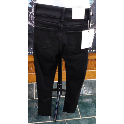 MZJ Studio Black Jeans With Checkered Accents