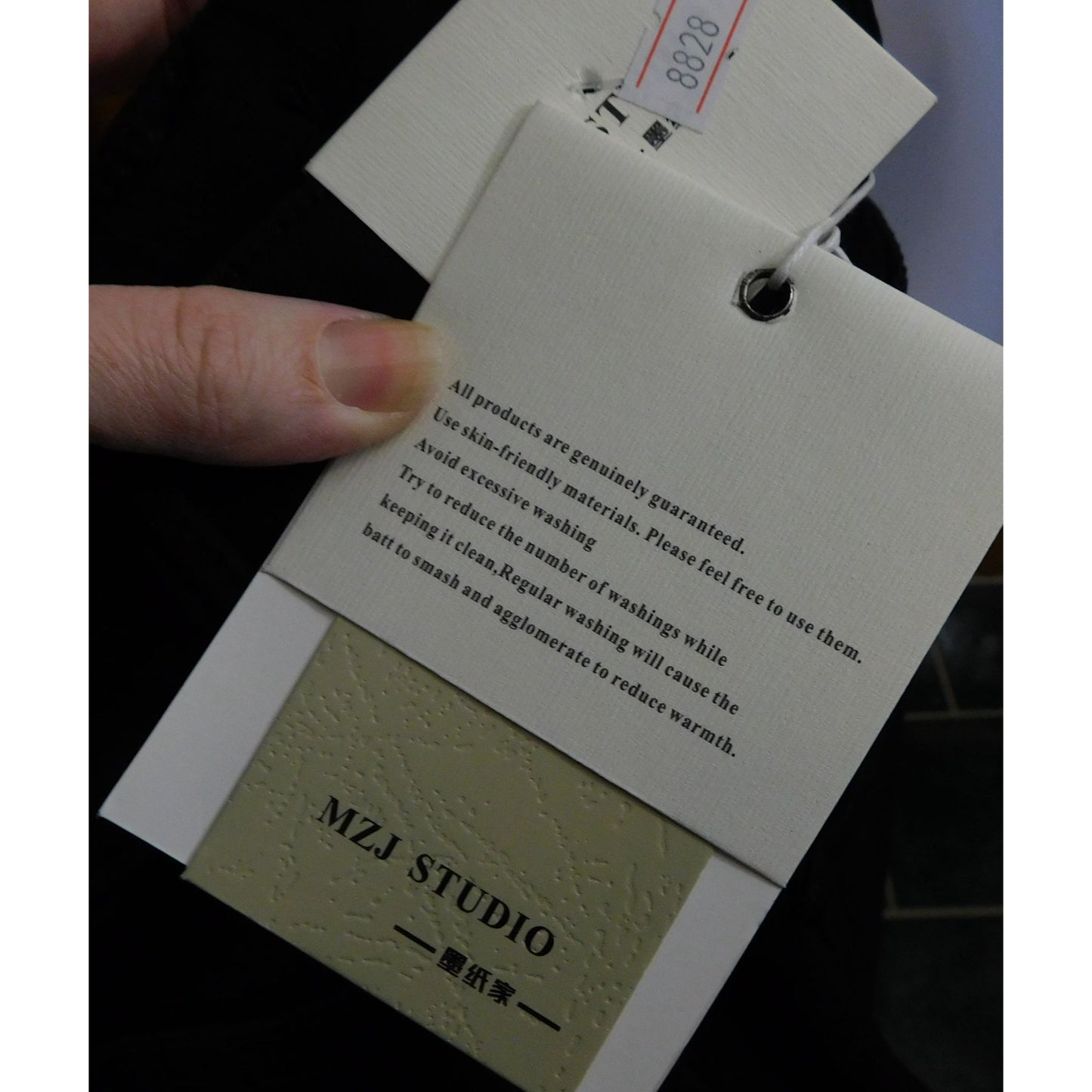 MZJ Studio Black Jeans With Checkered Accents