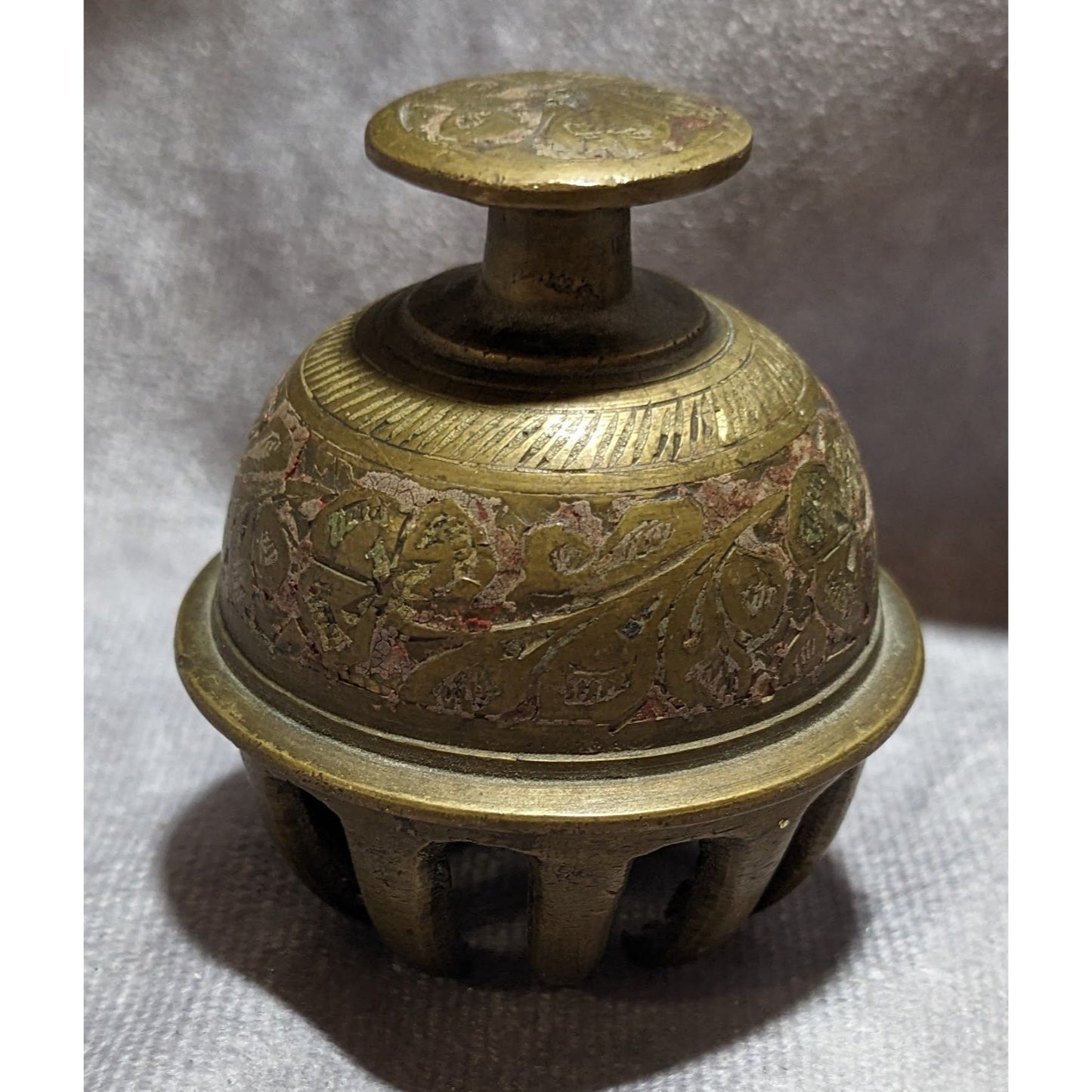 Vintage Indian Elephant Foot Brass Temple Bell