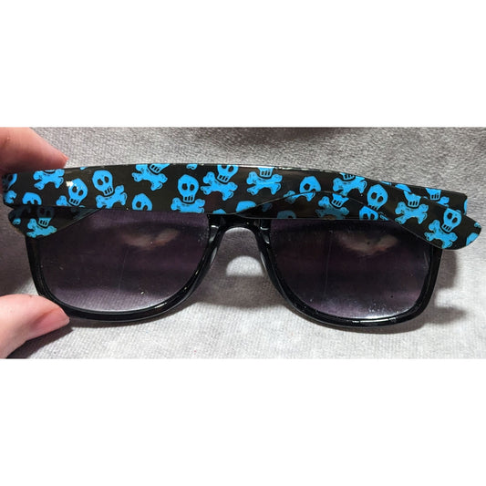 Sunscape Gothic Blue Skull Sunglasses