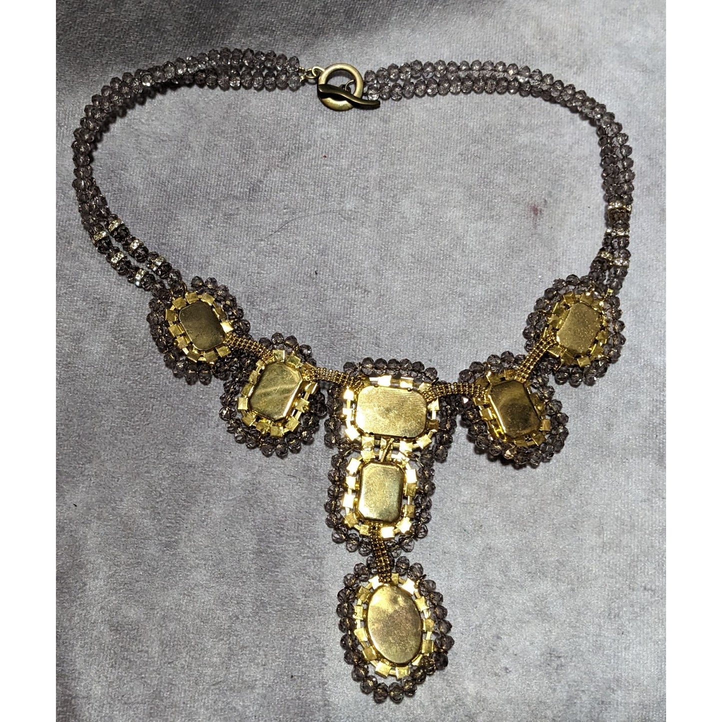 Vintage Glam Chunky Gemmed Statement Necklace