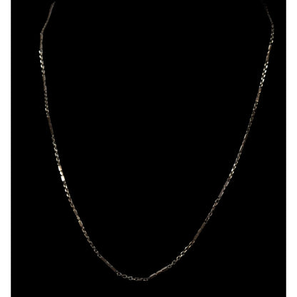 Metallic Gunmetal Tone Station Link Chain