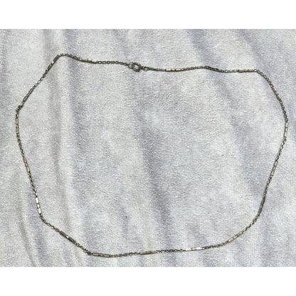 Metallic Gunmetal Tone Station Link Chain